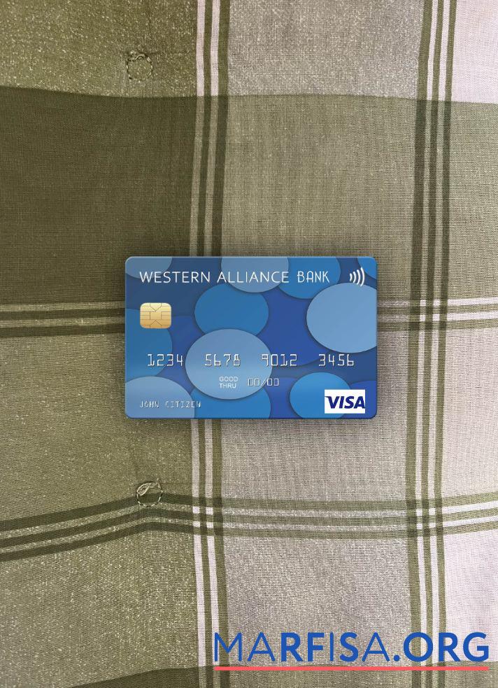 Realistic USA Western Alliance Bank visa card photolook front real example